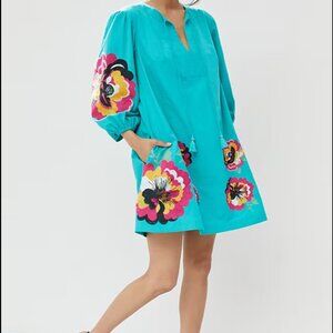 Anthropologie Maeve Embroidered Dress